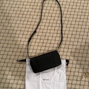 Reiss Leather Alma Clutch